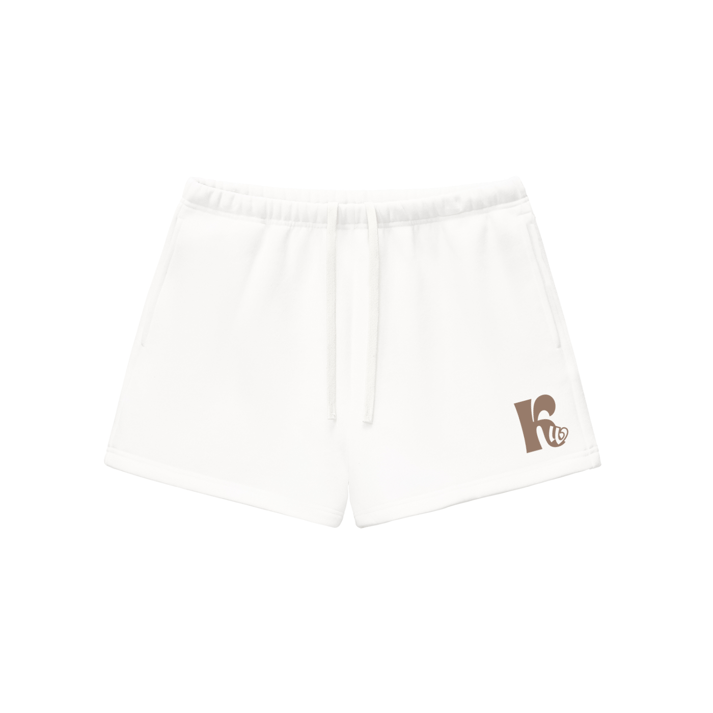 Essential Fleece Drawstring Sweatshorts White