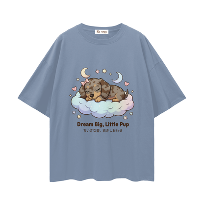 Dream Big Dapple Dachshund - Loose Drop Shoulder T-Shirt