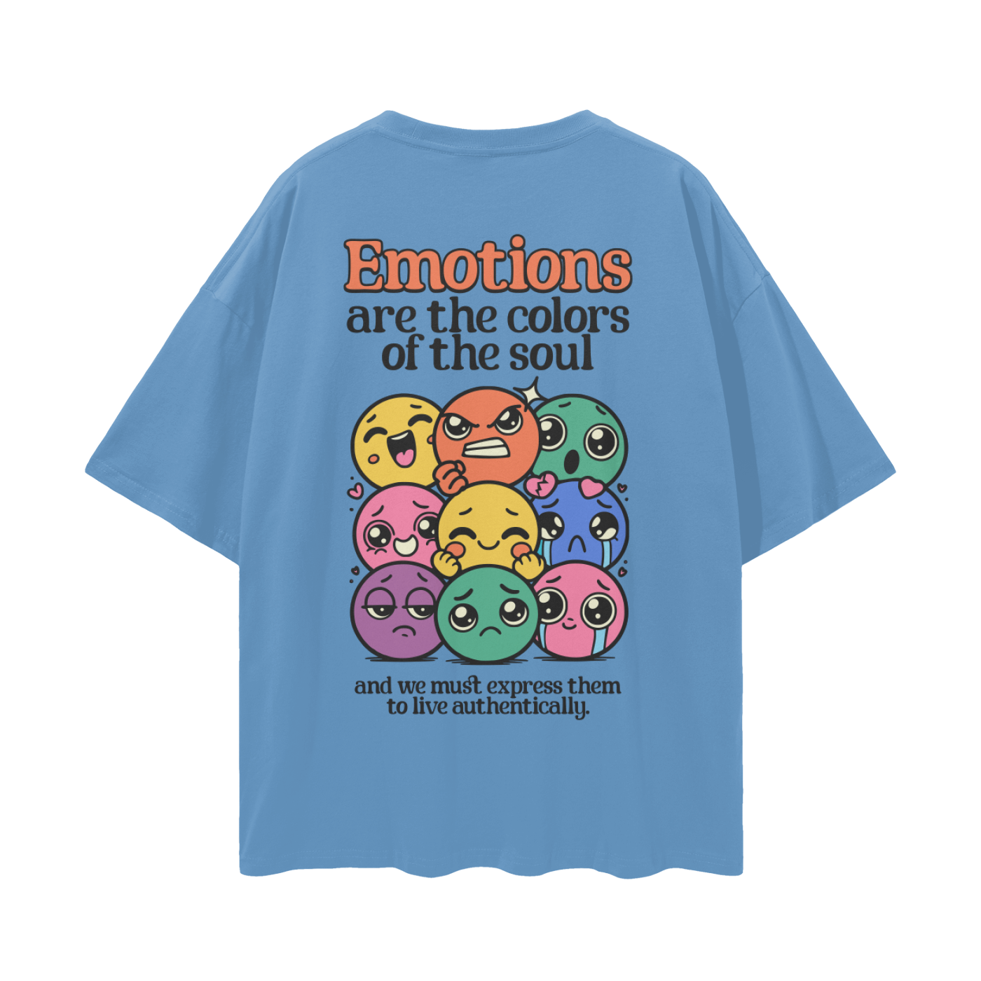 Emotions T-shirt - Medium Blue