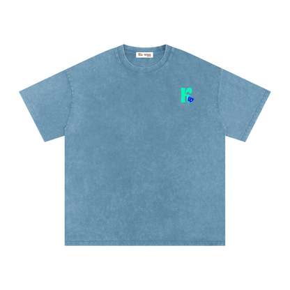 t-shirt with robot graphic and 'Take Care of Yourself' - Blue Jeans
