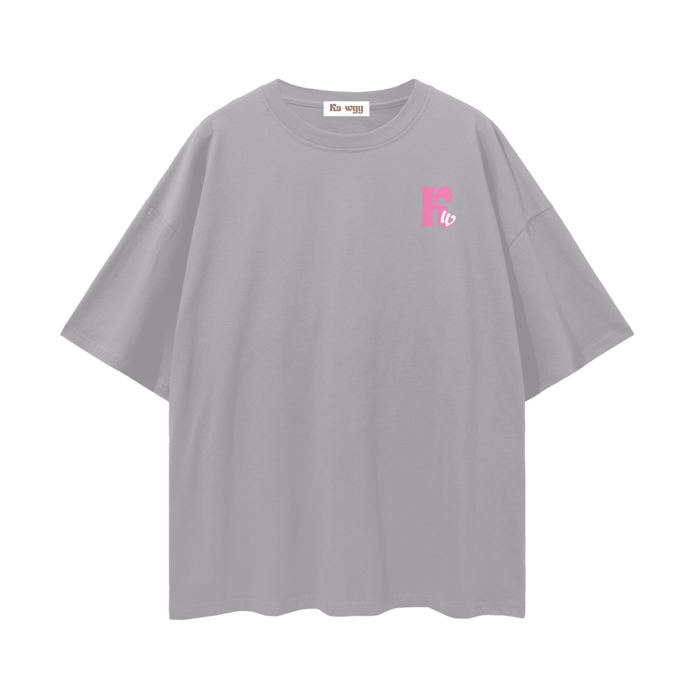 T-shirt with a graphic design Anime Girl. - Light Gray