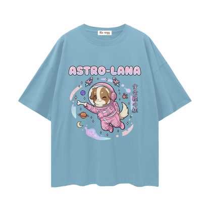 Astro Lana - Loose Drop Shoulder T-Shirt - Medium Blue