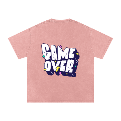 T-shirt with 'GAME OVER' text - Light Pink