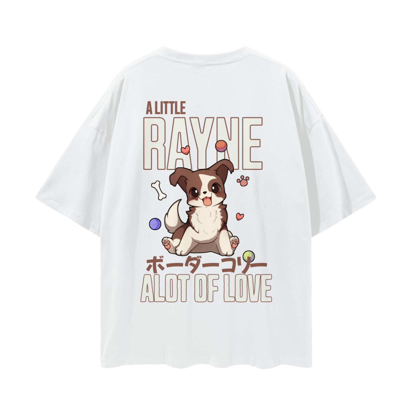 Rayne (Border Collie) a cartoon dog - Lucent White