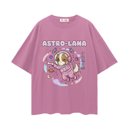 Astro Lana - Loose Drop Shoulder T-Shirt - Bean Paste Red