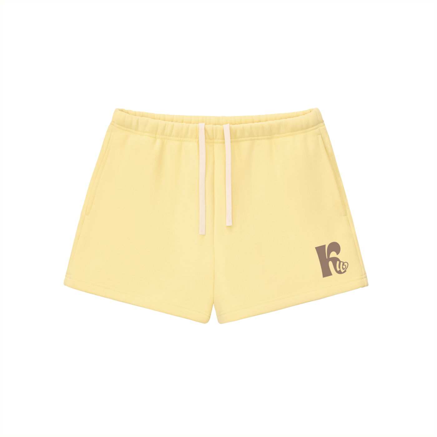 Essential Fleece Drawstring Sweatshorts Yellow