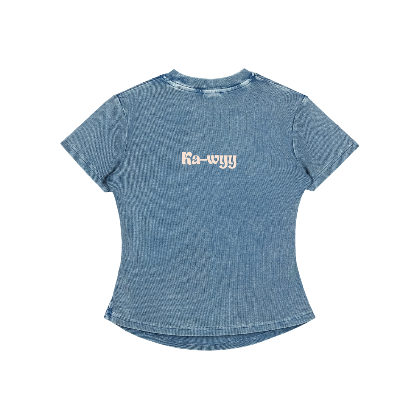 Blue t-shirt  on a white background