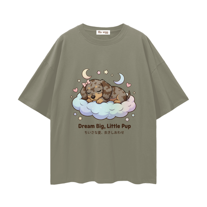 Dream Big Dapple Dachshund - Loose Drop Shoulder T-Shirt