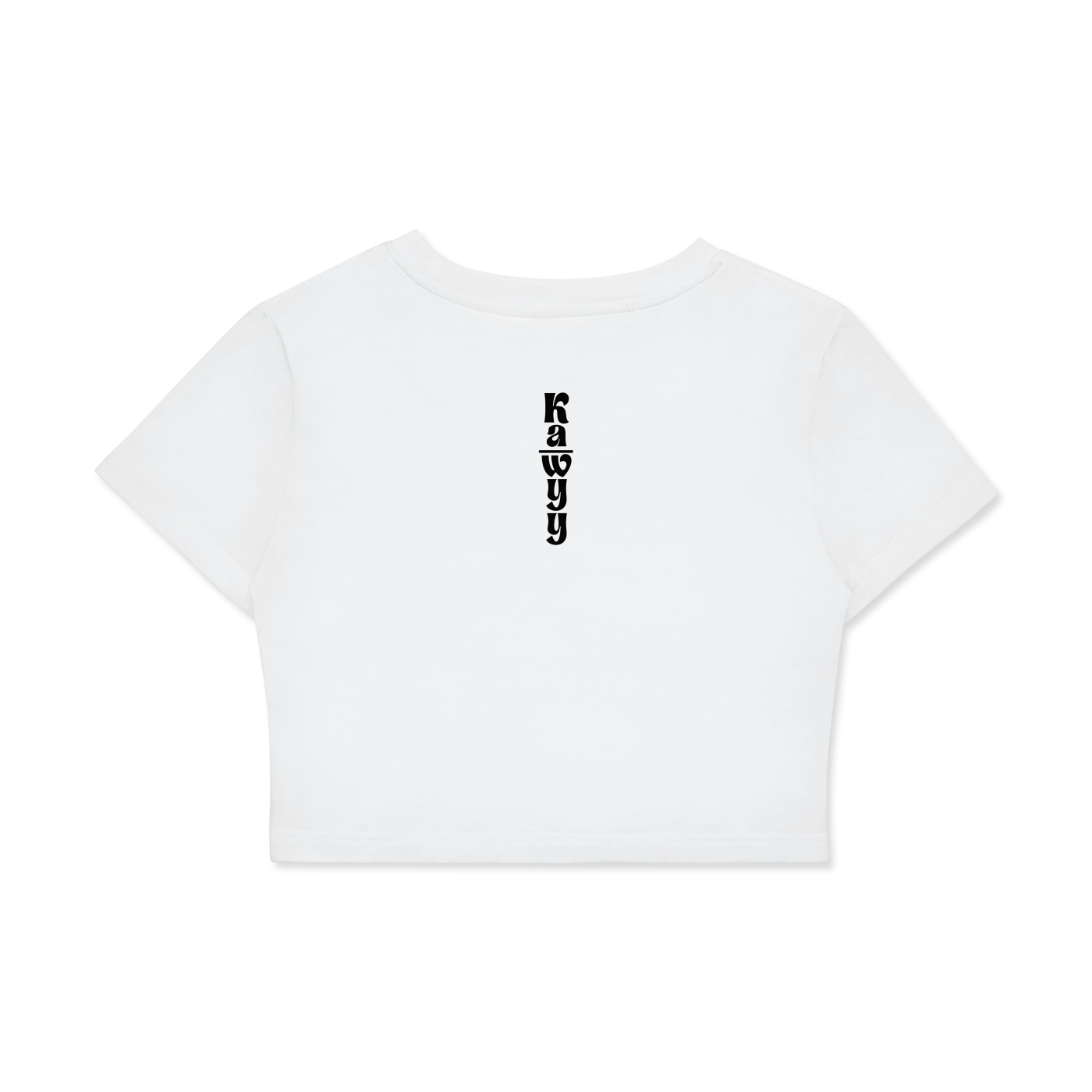 Fitted Crop Cotton T-Shirt - White