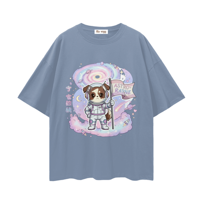 Astro Rayne - Loose Drop Shoulder T-Shirt  - Rain Washed