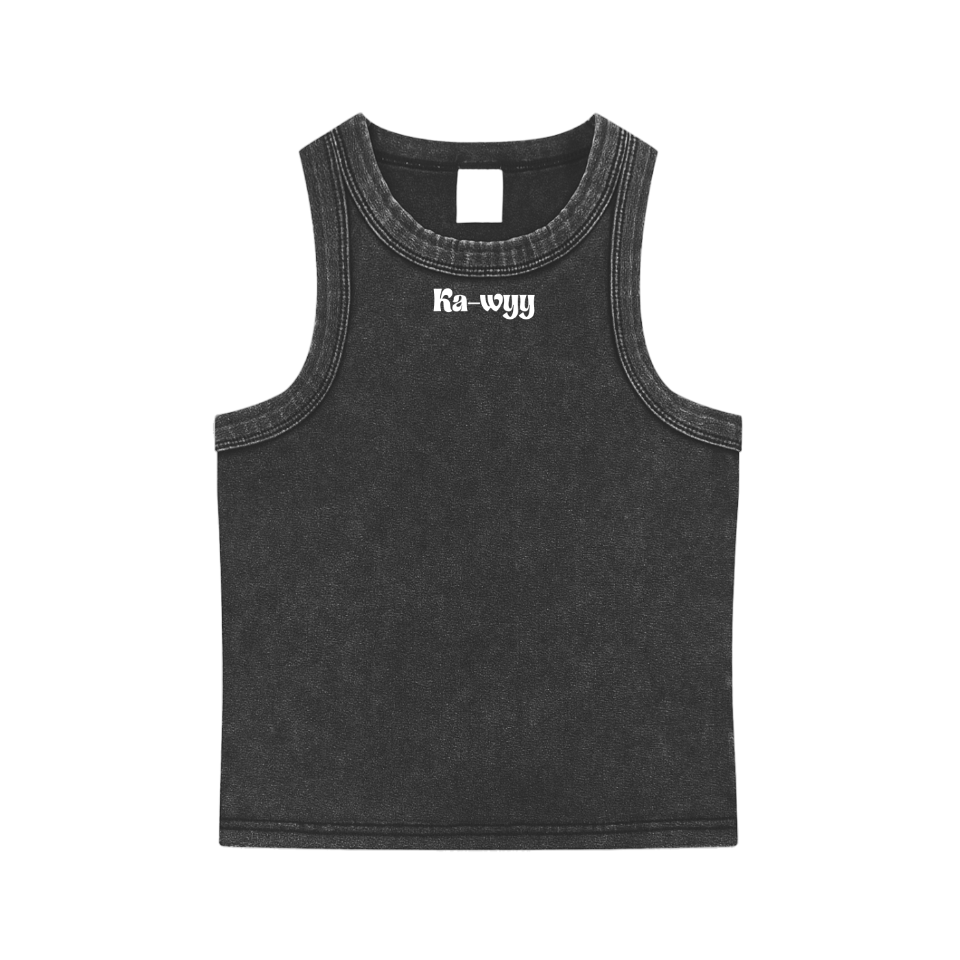 Snow Washed Tank Top - Black