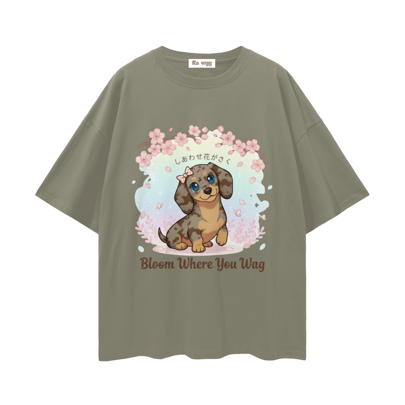 Bloom Where You Wag Dapple Dachshund - Loose Drop Shoulder T-Shirt