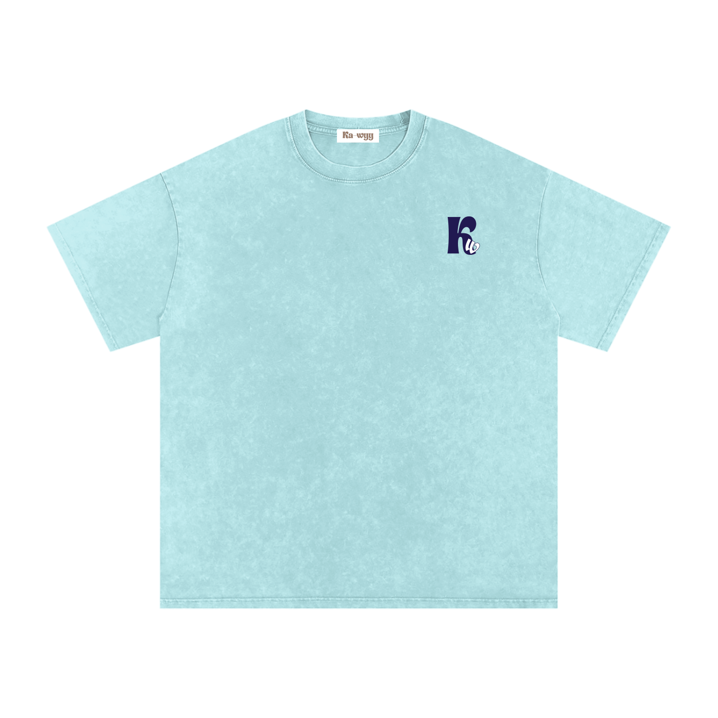T-shirt with 'GAME OVER' text - Water Blue
