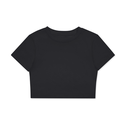 Fitted Crop Cotton T-Shirt