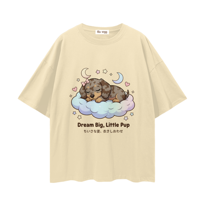Dream Big Dapple Dachshund - Loose Drop Shoulder T-Shirt