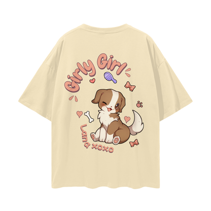 Lana (Border Collie) t-shirt cartoon dog - Light Apricot