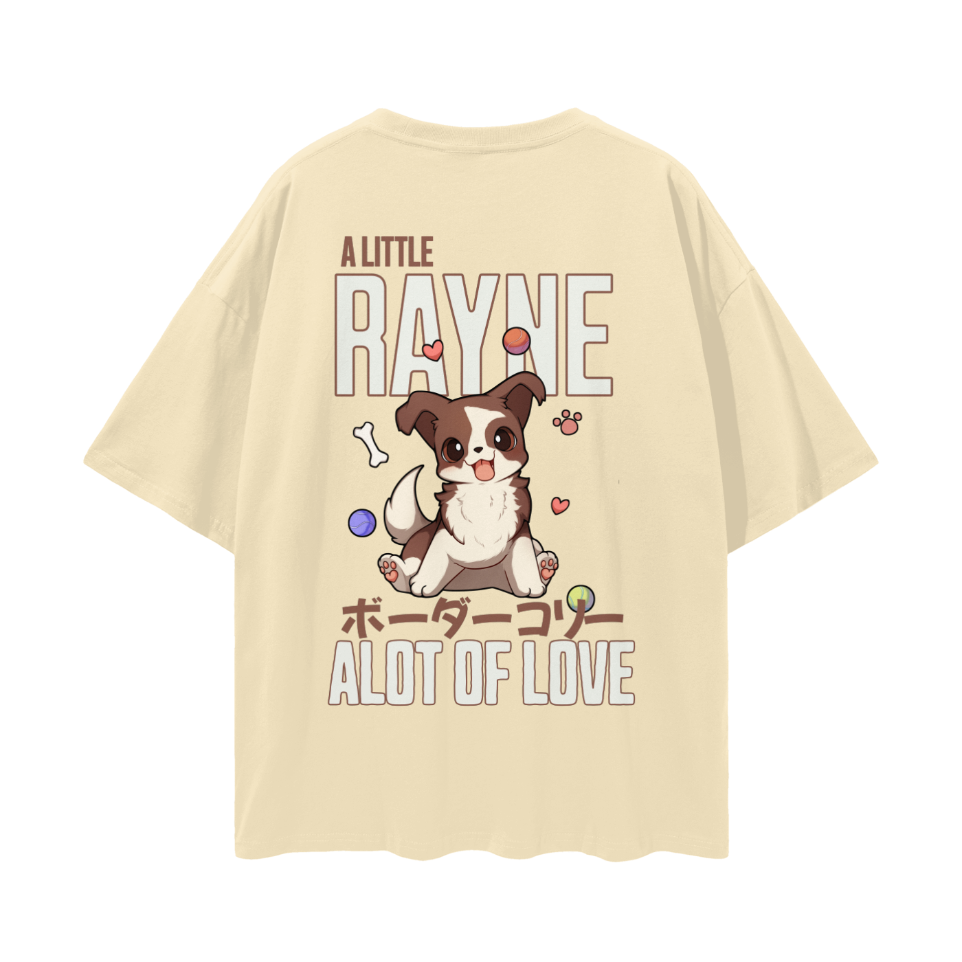 Rayne (Border Collie) a cartoon dog - Light Apricot
