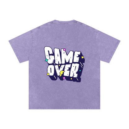 T-shirt with 'GAME OVER' text - Light Purple