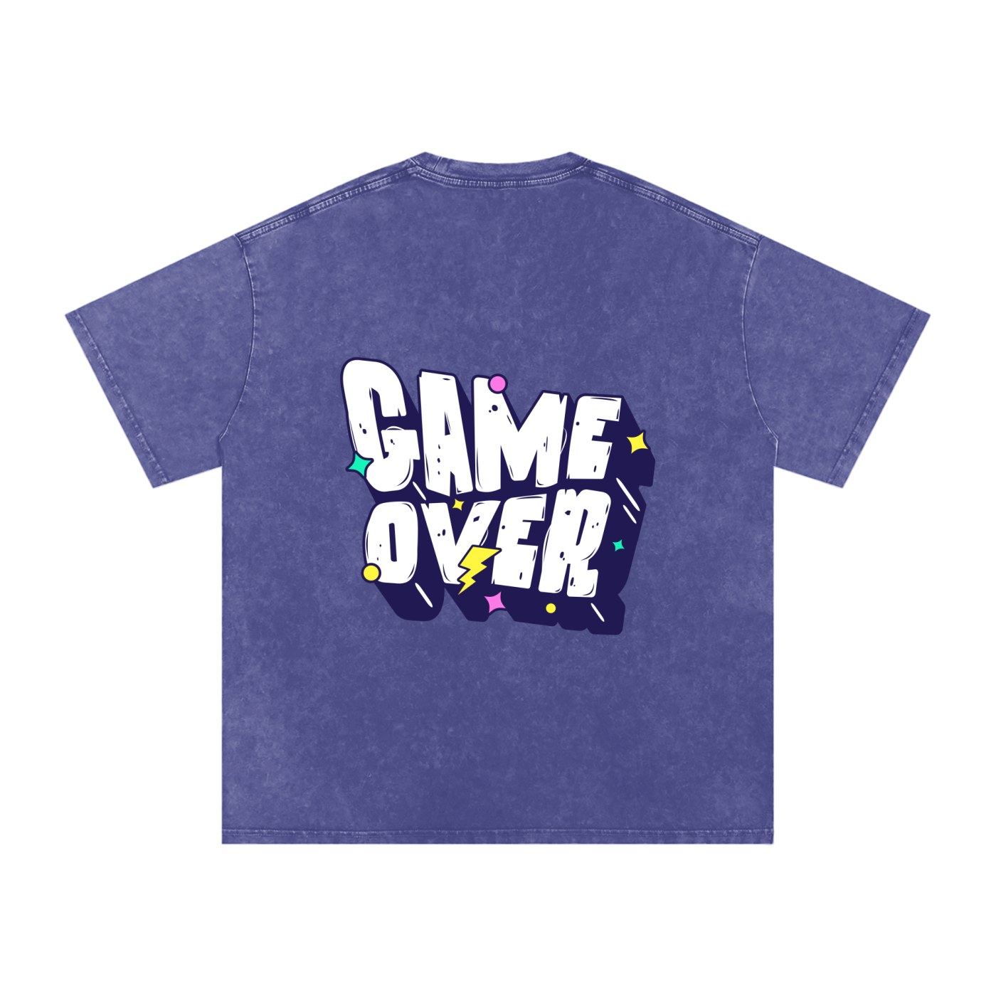T-shirt with 'GAME OVER' text - Purple Haze