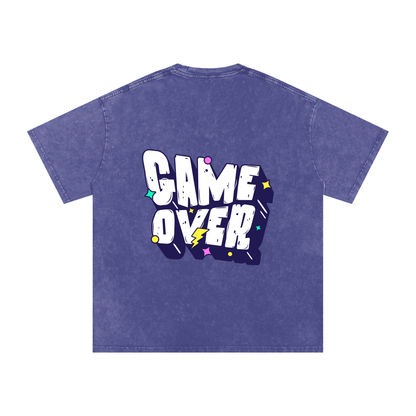 T-shirt with 'GAME OVER' text - Purple Haze