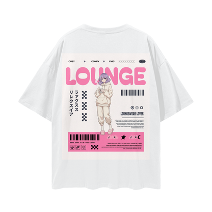 T-shirt with a graphic design Anime Girl. - Lucent White