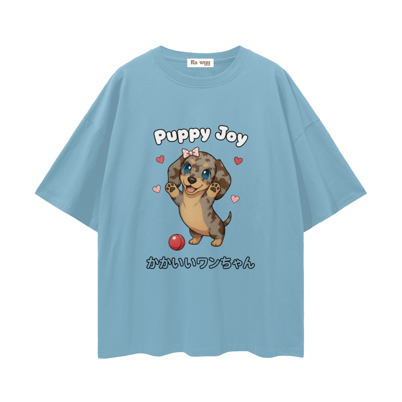 Puppy Joy Dapple Dachshund - Loose Drop Shoulder T-Shirt