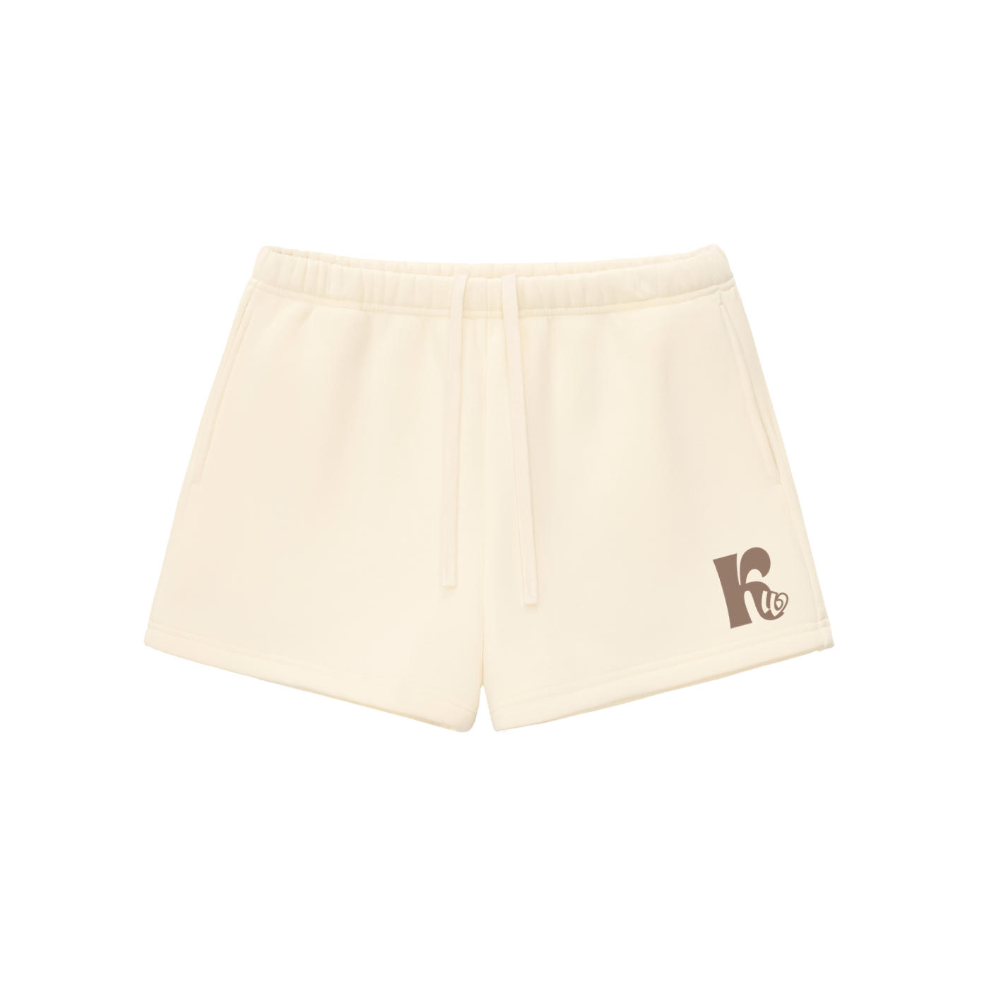 Essential Fleece Drawstring Sweatshorts Cream Apricot