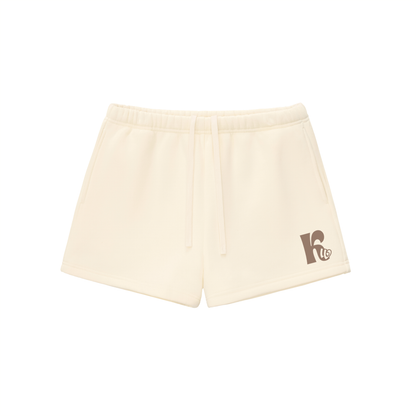 Essential Fleece Drawstring Sweatshorts Cream Apricot