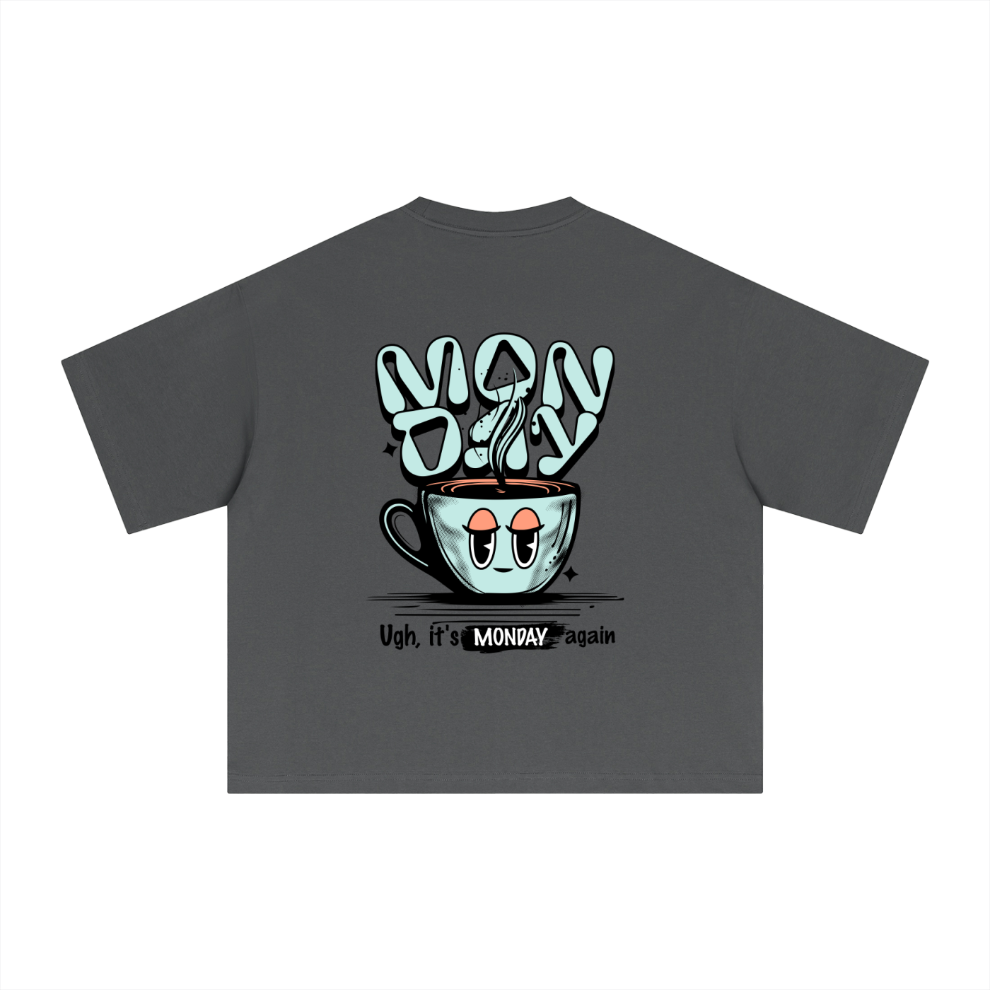 Monday Again tee - Charcoal Gray