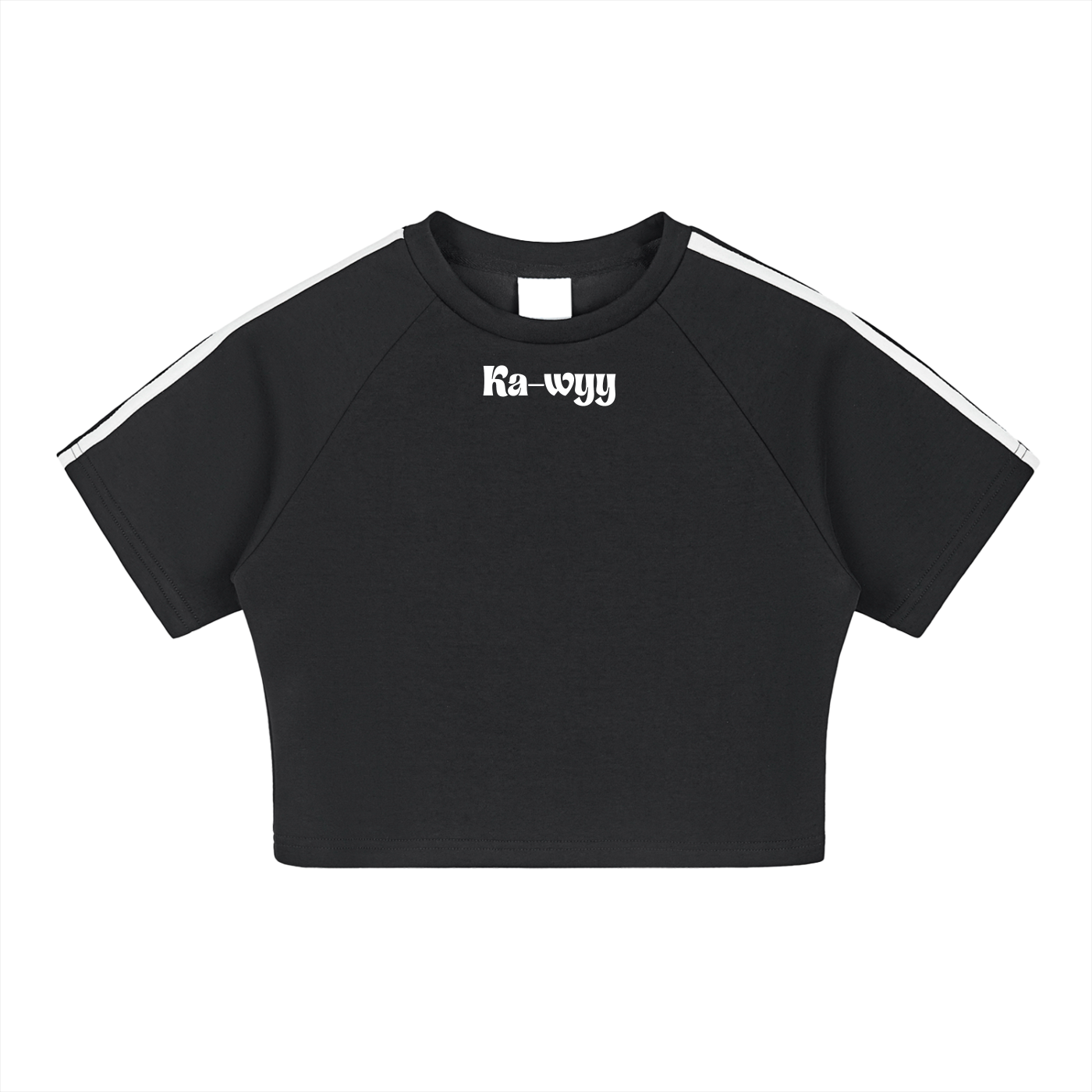 Taped Cooling Performance Crop Top - Black
