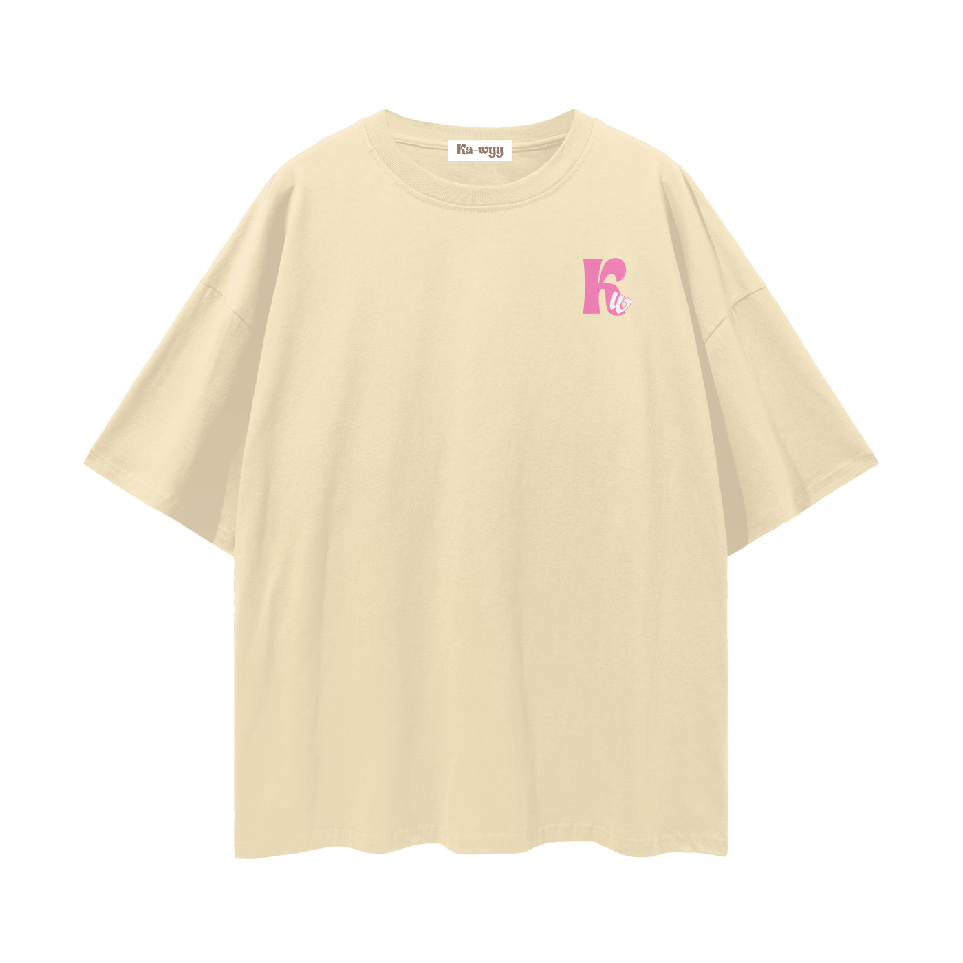 T-shirt with 'Good Vibes' text - Light Apricot