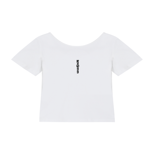 Essential Cotton Bodycon Crop Top - White