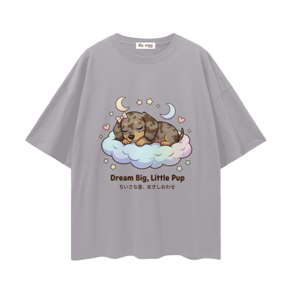 Dream Big Dapple Dachshund - Loose Drop Shoulder T-Shirt