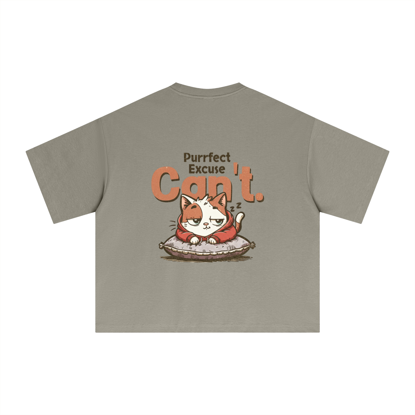 Purrfect Excuse t-shirt - Khaki