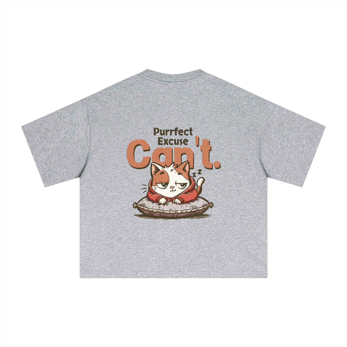 Purrfect Excuse t-shirt - Flower Gray