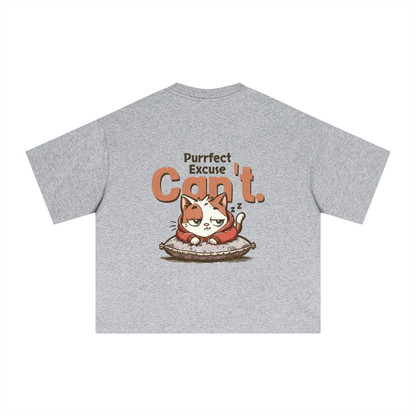 Purrfect Excuse t-shirt - Flower Gray