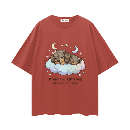 Dream Big Dapple Dachshund - Loose Drop Shoulder T-Shirt