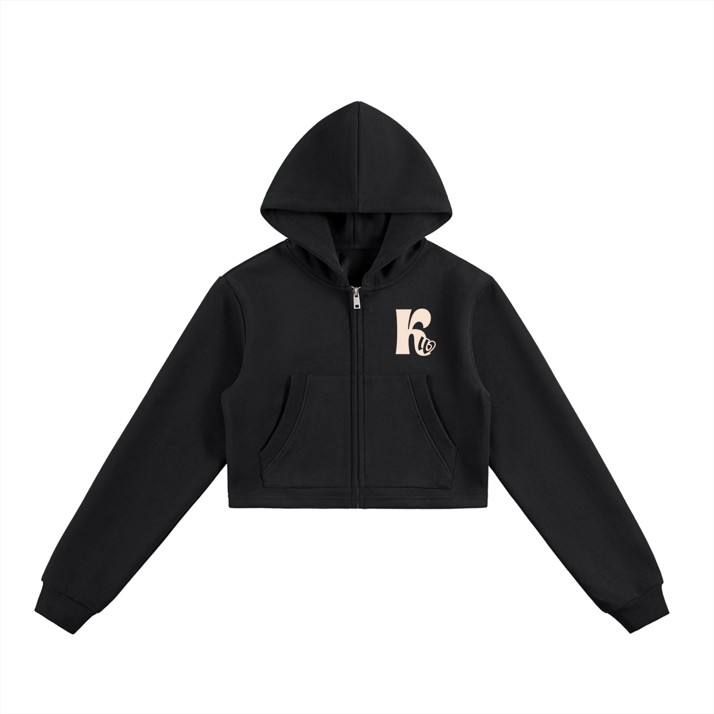Zip-Up Hoodie Black