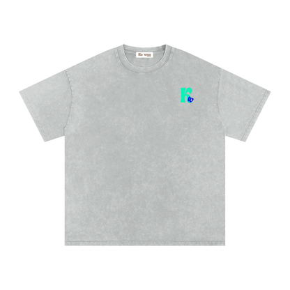 t-shirt with robot graphic and 'Take Care of Yourself' - Light Gray