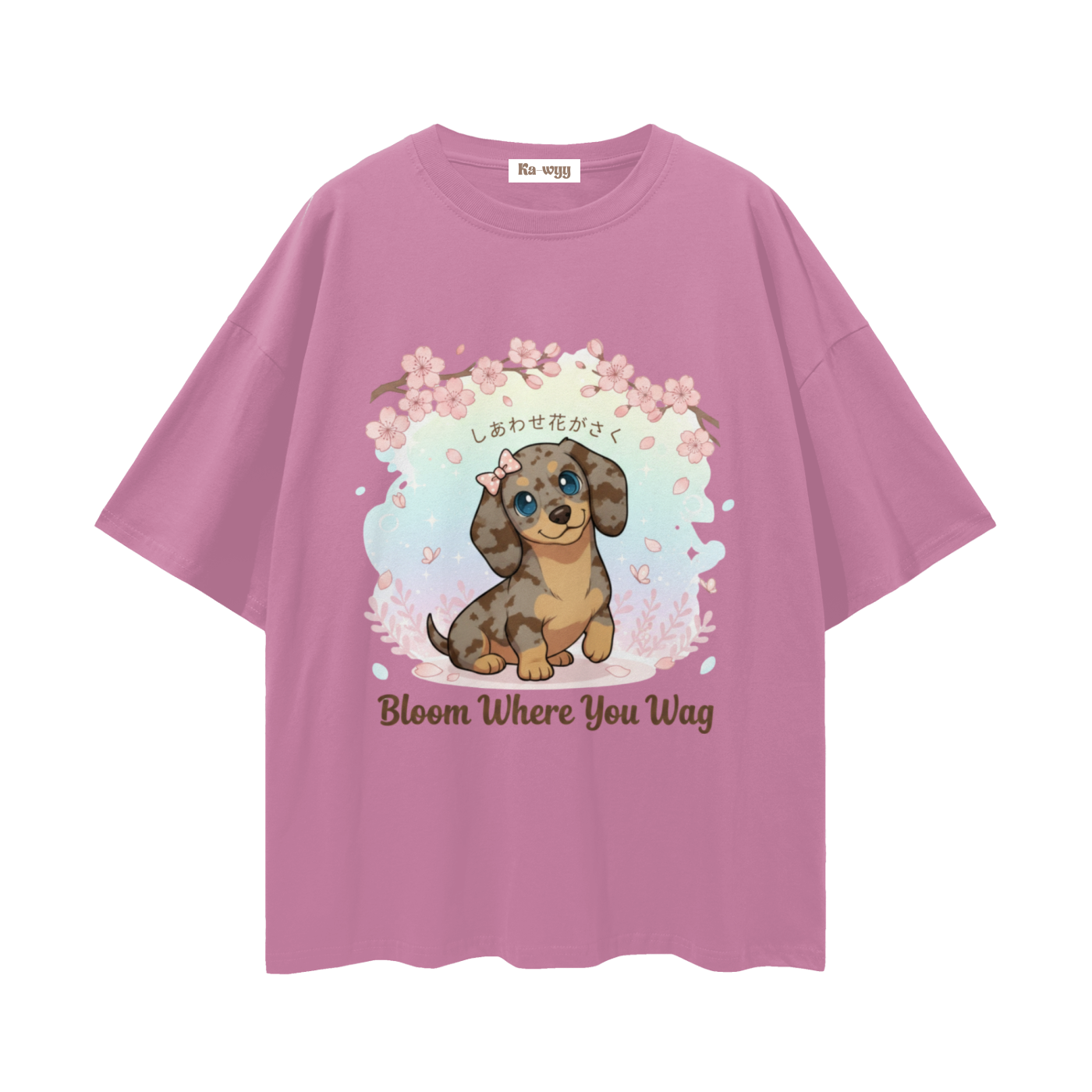 Bloom Where You Wag Dapple Dachshund - Loose Drop Shoulder T-Shirt