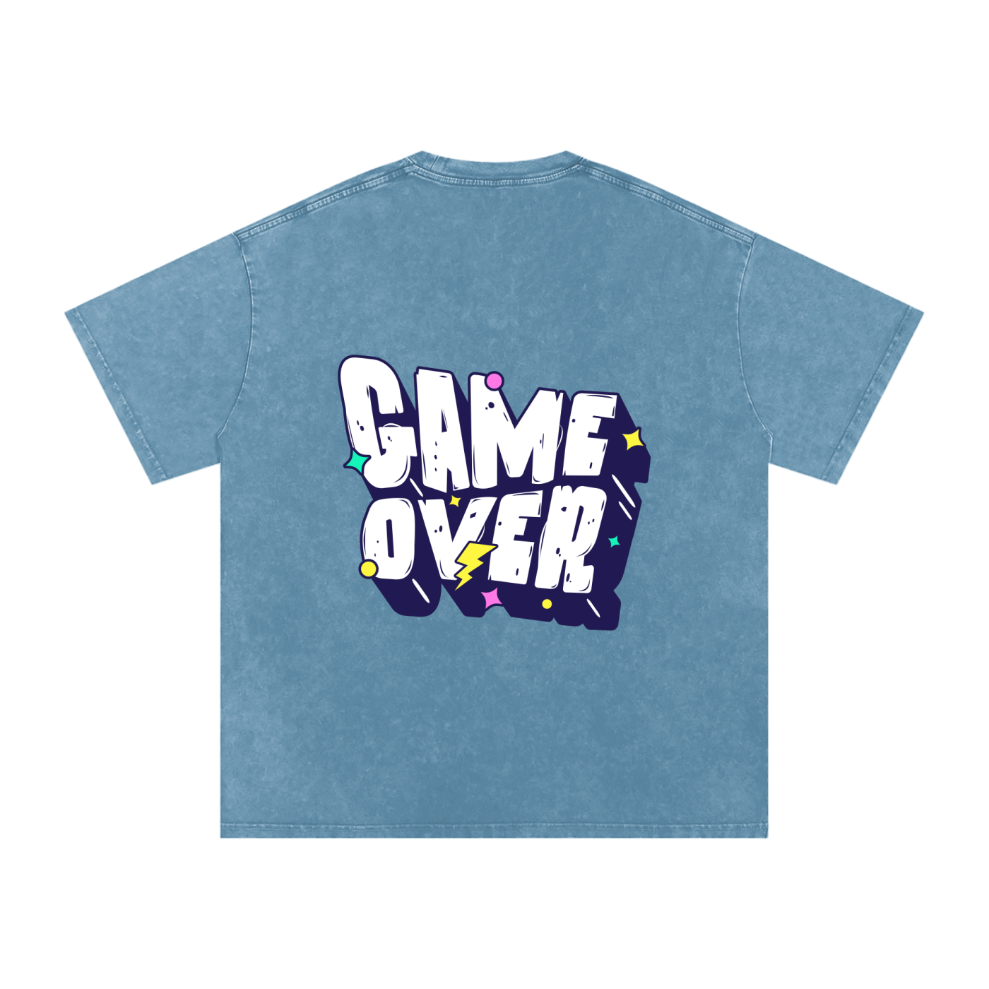 T-shirt with 'GAME OVER' text - Blue Jeans