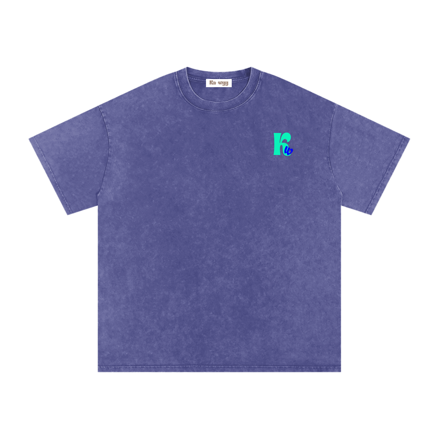 t-shirt with robot graphic and 'Take Care of Yourself' - Purple Haze