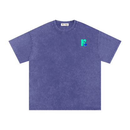 t-shirt with robot graphic and 'Take Care of Yourself' - Purple Haze