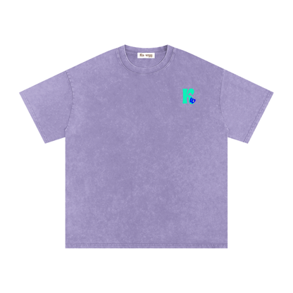 t-shirt with robot graphic and 'Take Care of Yourself' - Light Purple