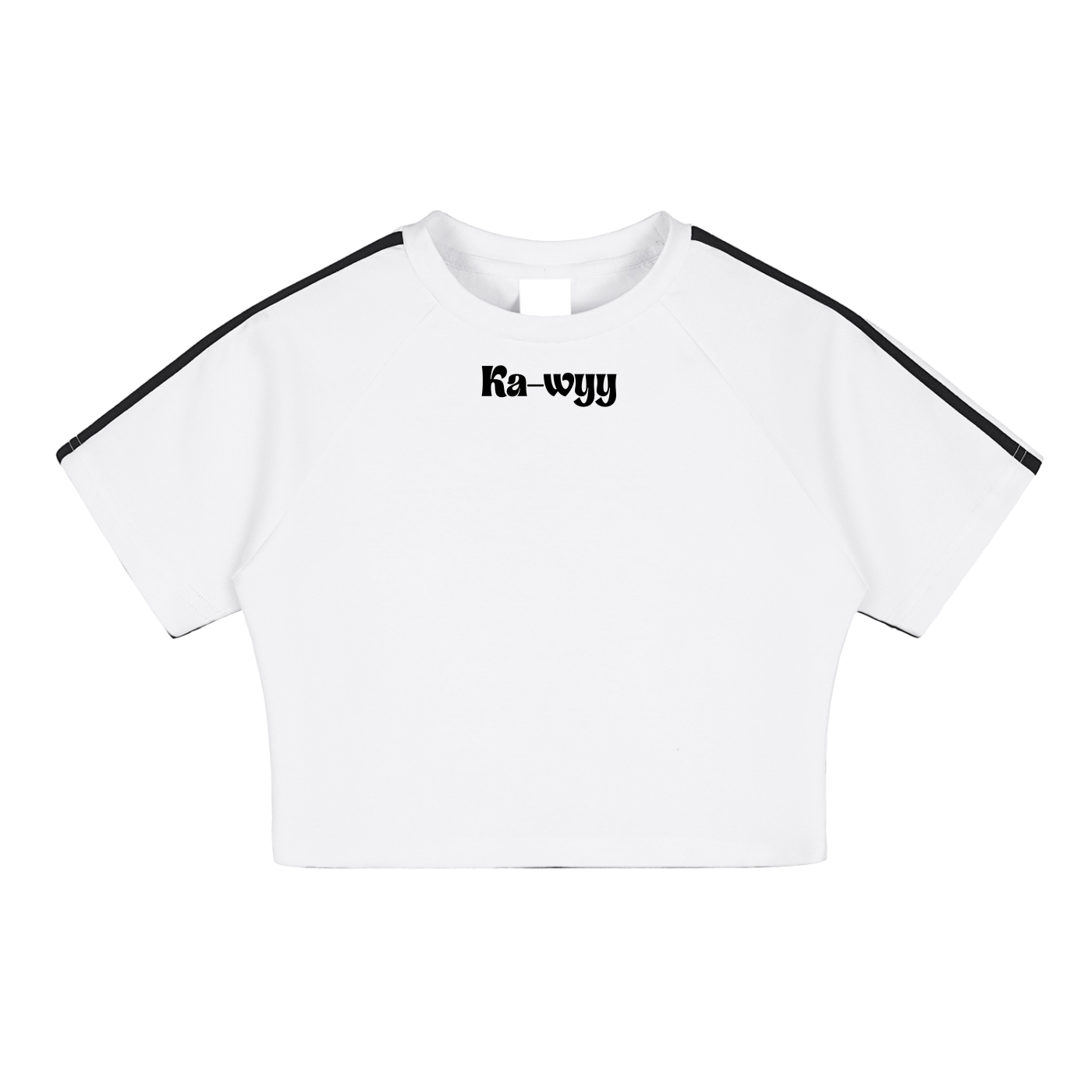 Taped Cooling Performance Crop Top - White