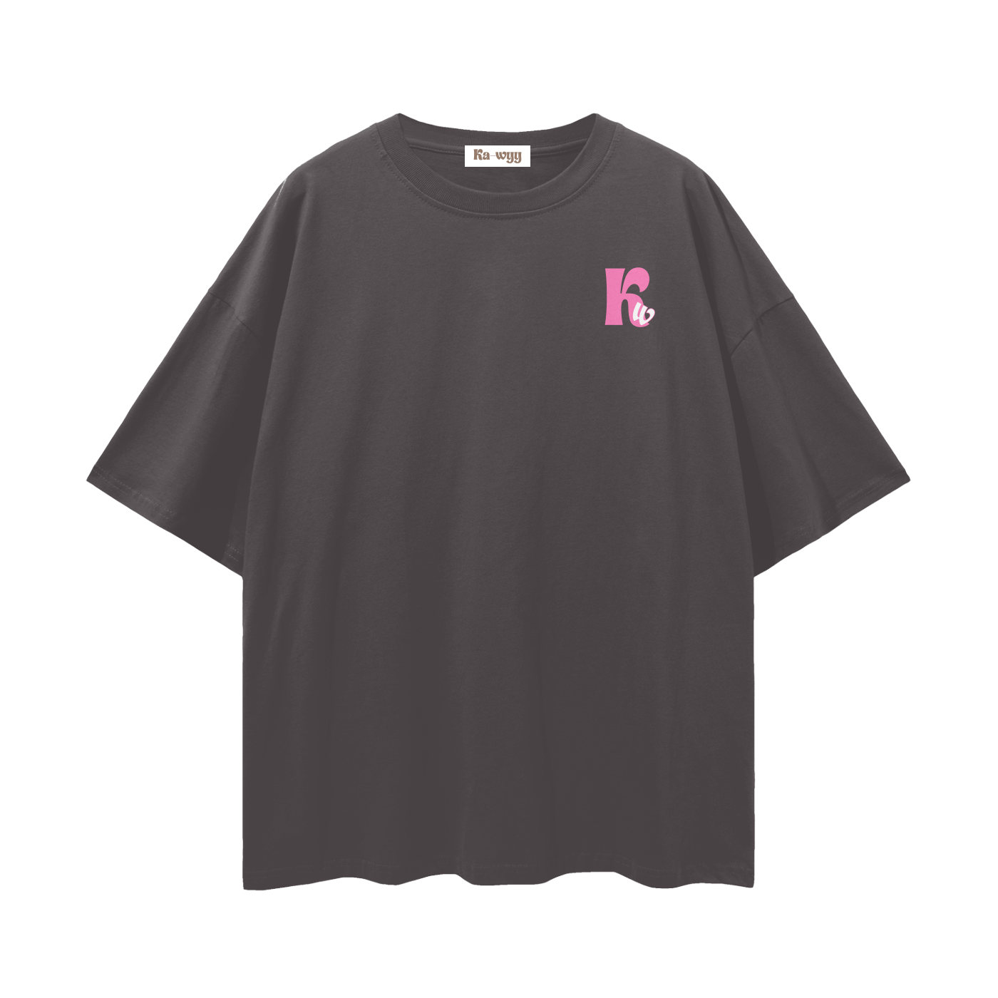 T-shirt with a graphic design Anime Girl. - Dark Gray