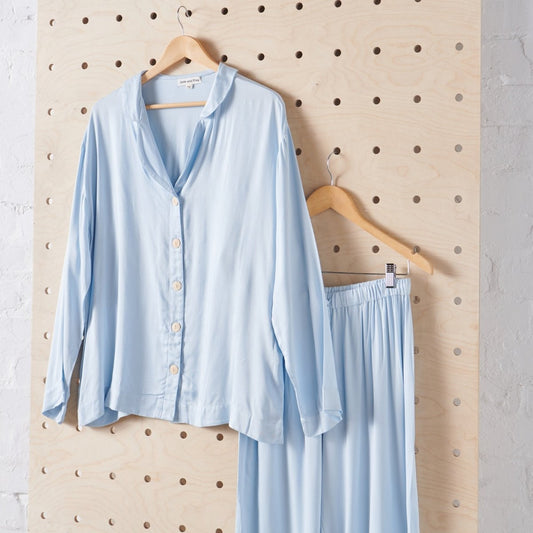 Bamboo Pyjama - Classic Set in Baby Blue