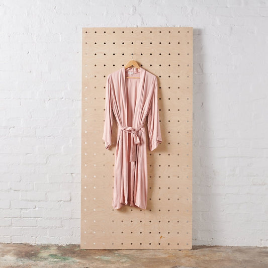 Bamboo Robe in Pink - Long Length