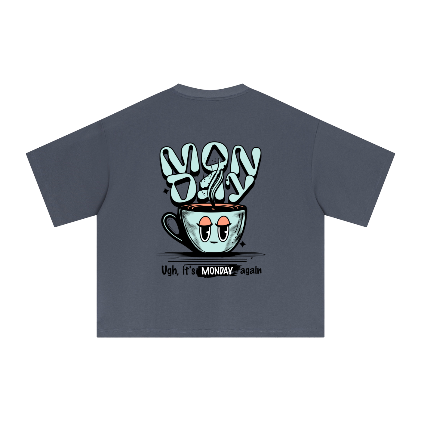 Monday Again tee - Navy Blue