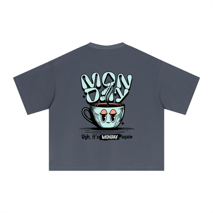 Monday Again tee - Navy Blue